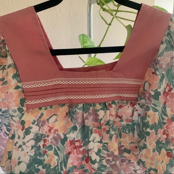 Goodtimes Vintage Floral Nap Dress Midi Length Made in Hawaii Size M/L - Picture 10 of 14